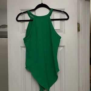 Green High Neck Bodysuit